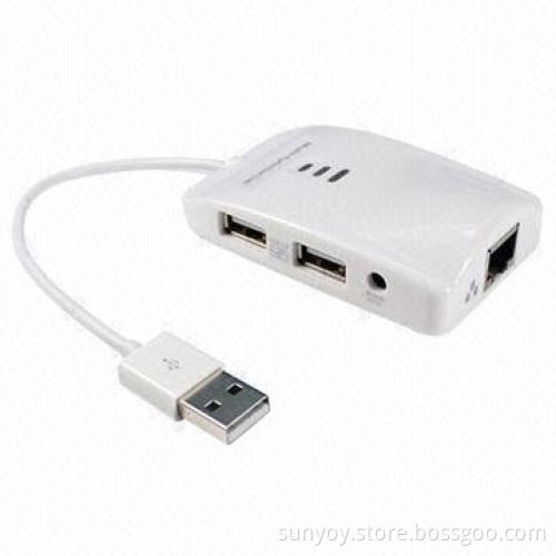 USB 2.0 Multifunction LAN Adapter for Mac, UltraBook, Laptop and Desktop Computer